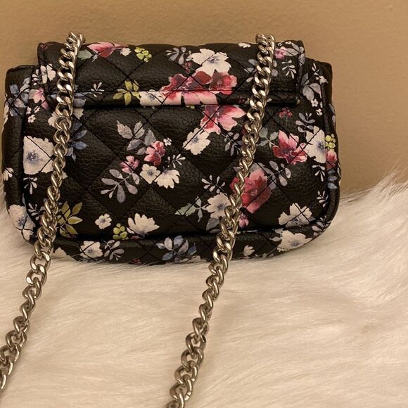 NWT Steve Madden Black Floral Purse w/ Matching Mini Pouch -l - Picture 14 of 16